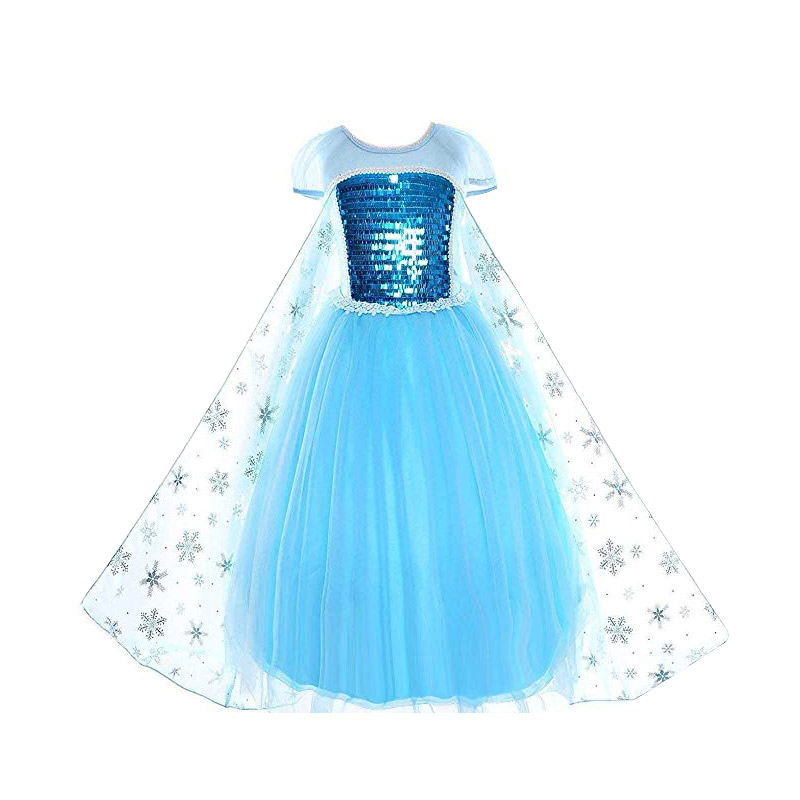 Vestido Talla 6 para niñas de Reina de nieve Frozen Anna Elsa de Halloween, no incluye accesorio Simaro.co