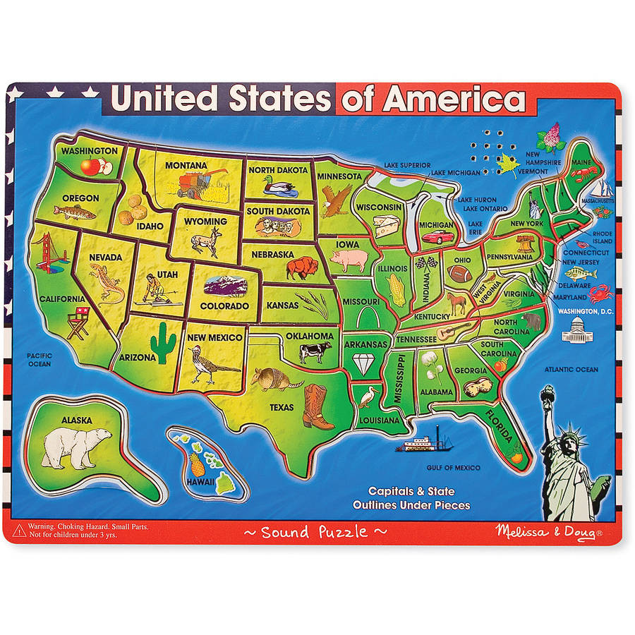 Rompecabezas Melissa & Doug Mapa Estados Unidos con sonido -715 