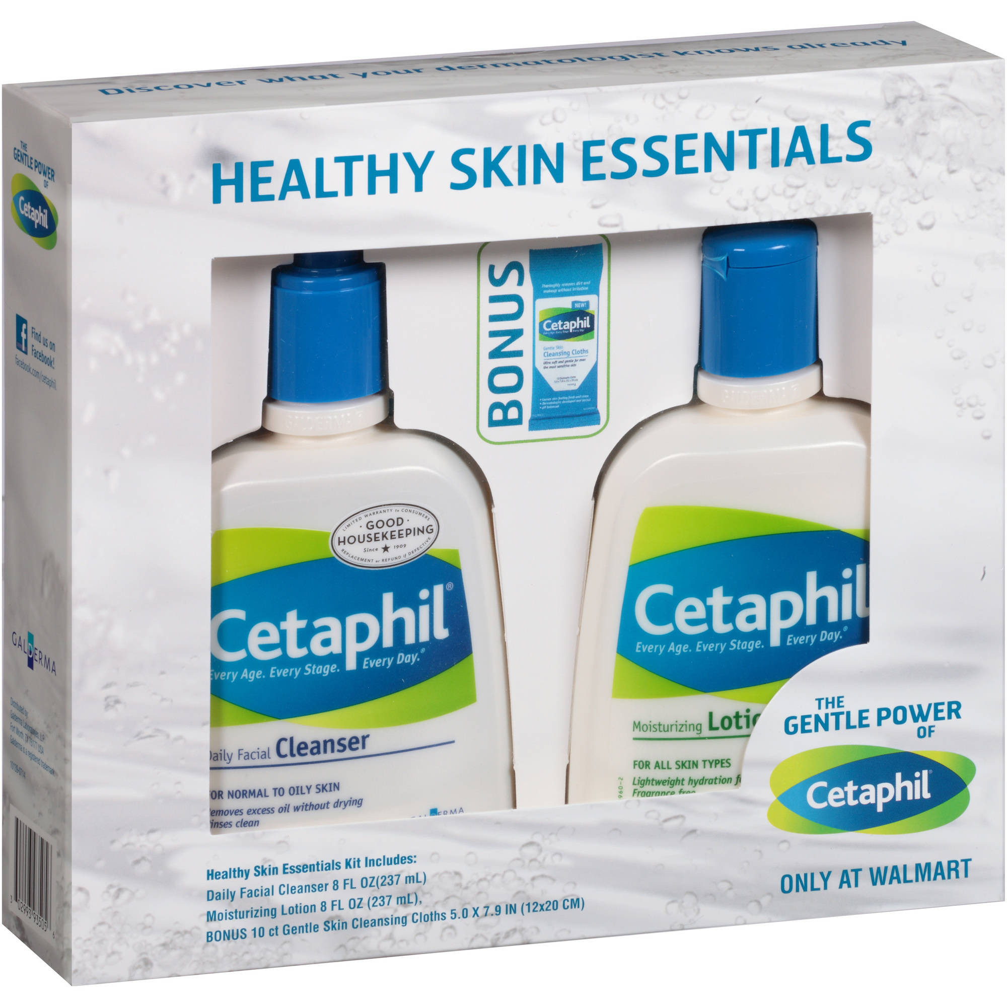 Cetaphil Piel Sana Essentials Kit, 3 pc-302993935056-0