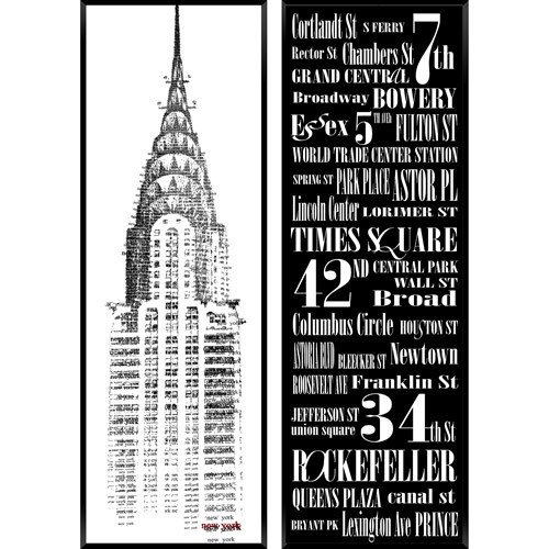 Nueva York, la Arquitectura y la Tipografía, juego de 2-611787357746-0