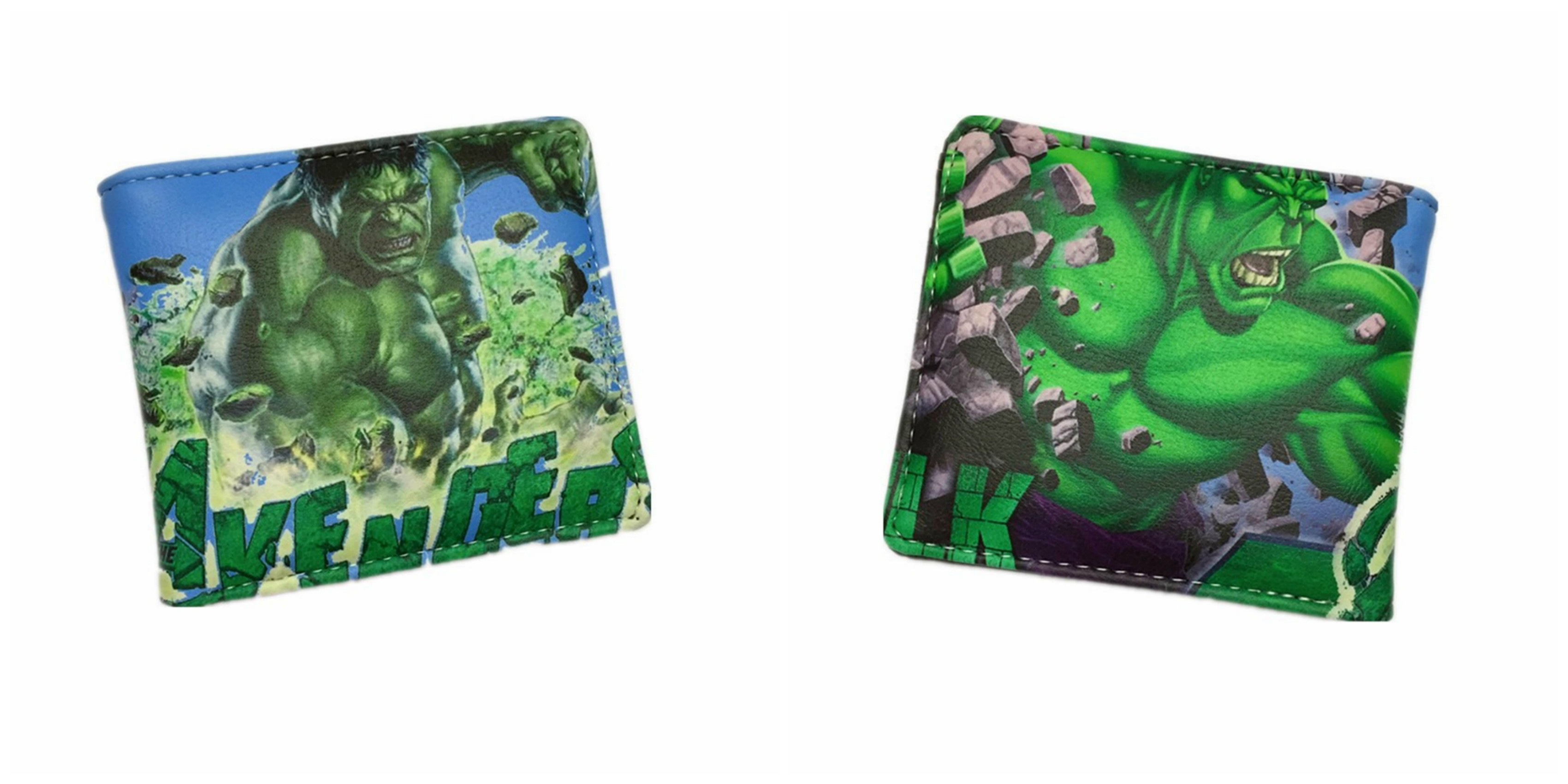 Superhéroes maravillan Comics Vengadores Hulk cartera de chicos Bi-fold para hombre con caja de regalo-748971276023-0