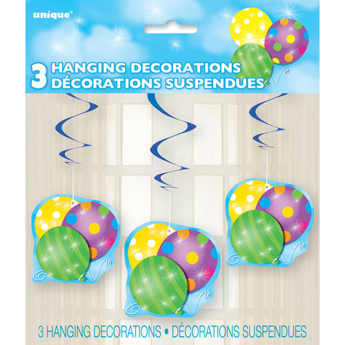 Twinkle Globos Decoraciones Colgantes, Multicolor, 3pk-011179454860-0