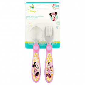 Set de Cuchara y Tenedor Minnie Mouse para niños de 9 meses o más




