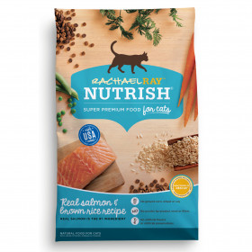 Rachael Ray Nutrish Natural Seco de la Comida para gatos, Salmón Y Receta de Arroz, 3 lbs