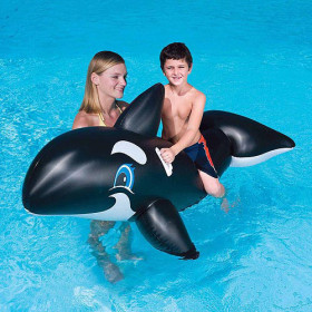 Splash and Play enorme ballena 80" montar-en la piscina inflable juguete