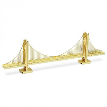 De Metal de la Tierra 3D Modelo del Metal - Puente Golden Gate en Oro -032309001112-0