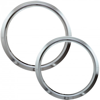 Gama de Kleen 2 piezas anillo decorativo, estilo D ajustes articulada eléctrica abarca GE, Hotpoint, Kenmore, cromo-070775991131-0
