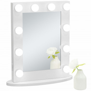 Luz LED montada en la pared con 10 bombillas regulables Hollywood Makeup Vanity Mirror -680306983070-E-0