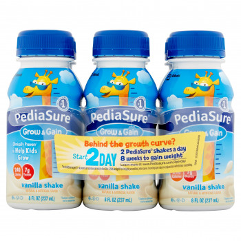 PediaSure crezca y obtener Nutrición Shake para niños, vainilla, 8 fl oz (paquete de 6)-070074580500-0