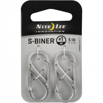 S-Biner, #1, 2-Pack, inoxidable-094664008397-0