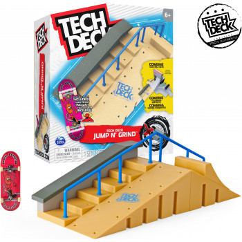 Tech Deck, juego de rampas Jump N 'Grind X-Connect Park Creator-778988410394-0