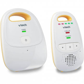 VTech DM111 Safe & sonido DECT 6.0 Digital Audio Baby Monitor con Clip de cinturón, unidad de los 1 padres, blanco-735078031044-0