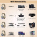 Cada G2600 Gaming Headset Estéreo Bass Auriculares para la Nueva PS4 Xbox One PC con Micrófono - -240208983-w-2