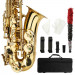 Saxofón Eb Alto Profesional Sax Gold con estuche, boquilla y accesorios-201026035740-E-0